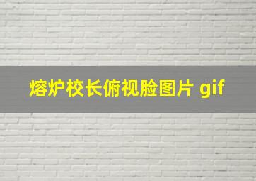 熔炉校长俯视脸图片 gif